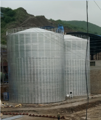 余干粮食钢板仓的安装全过程不用热焊接